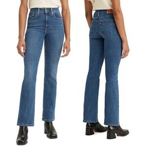 Made in USA Levi's Women's 725 High Rise Medium Wash Bootcut Jeans, Size 33